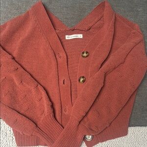 Moon and Madison Women's Rust Cardigan Sweater